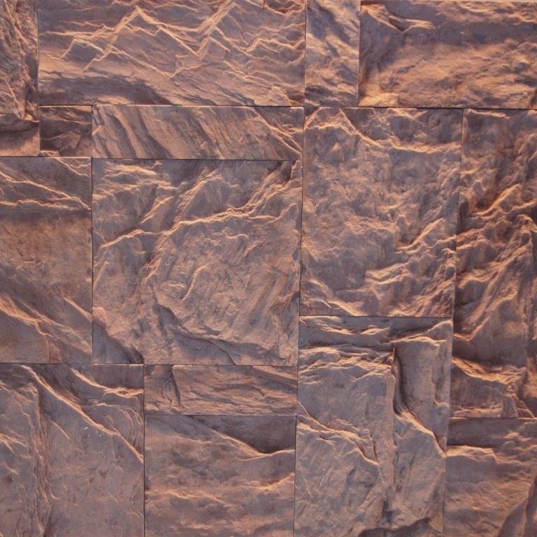 Фасадная и интерьерная плитка Скала темно-коричневая