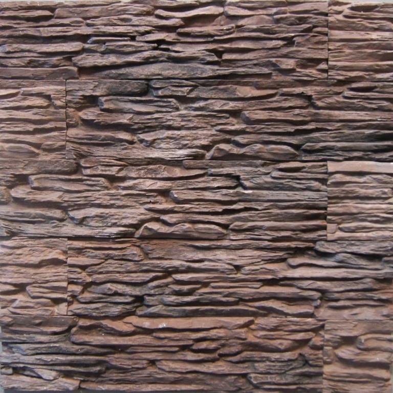 Фасадная и интерьерная плитка Сланец мелко-слоистый темно-коричневый
